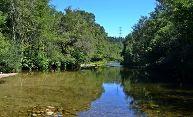 Río Tea a su paso por Mondariz, Galicia