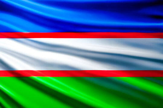 Bandera de Cali, con pliegues