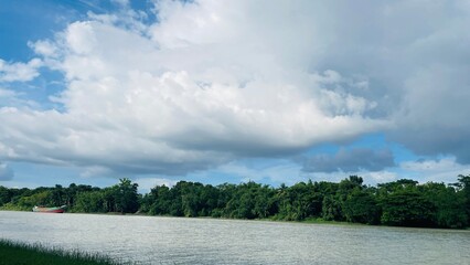 Scenic Landscape of Bangladesh: Stunning View a village side River