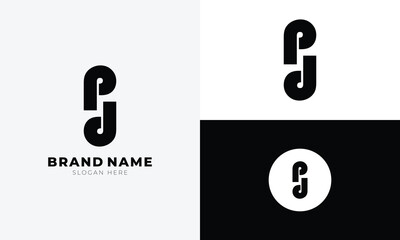 Initials P and D Vector Lettermark Logo Design