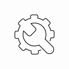 settings wrench icon sign vector