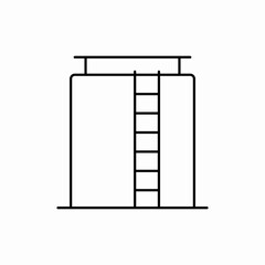 tank factory icon sign vector