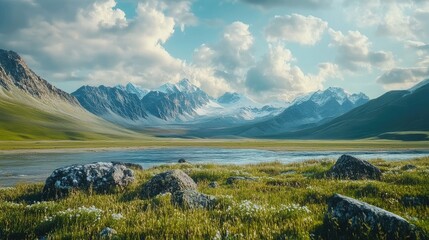 Fototapeta premium Landscape of mountain background