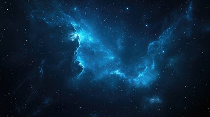 Fototapeta premium Night shining starry sky blue space background