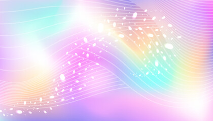 rainbow unicorn magic background. Fairy tale children illustration in mesh abstract style.