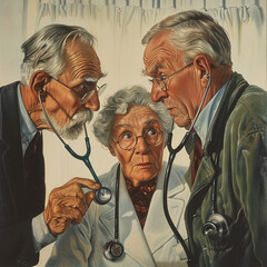 Old people, elderly, hospital, aging
