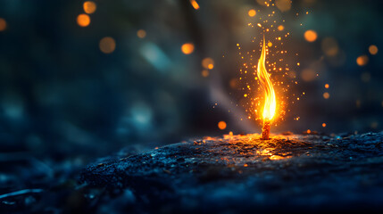 A single spark symbolizing a moment of inspiration.


