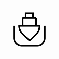 seaport ship icon sign vector