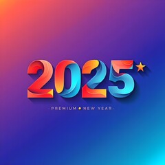 Fototapeta premium Celebrate New Year 2025 with New Beginnings