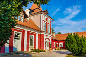 Ecka castle (kastel) built in the English style, today a hotel with a majestic park, Serbia