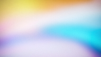 Soft abstract gradient with smooth transitions of yellow, blue, and pastel tones. Featuring a grainy texture ideal for backgrounds and wallpapers