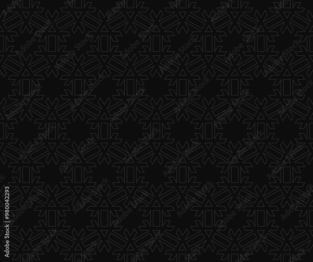 Poster seamless black and white geometric pattern. abstract vector background