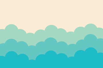 Simple clouds. Vector isolated illustration on transparent background.
