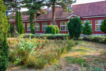 Ecka castle (kastel) built in the English style, today a hotel with a majestic park