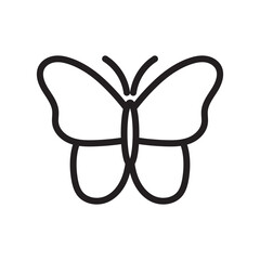 A dynamic butterfly outline icon with asymmetrical wings for a fresh, creative twist. This vector is perfect for modern branding projects that emphasize nature, freedom, and movement