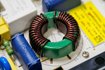 Electric coil on plate with circular coil.
