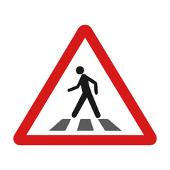 Crosswalk icon, flat style. stock illustration