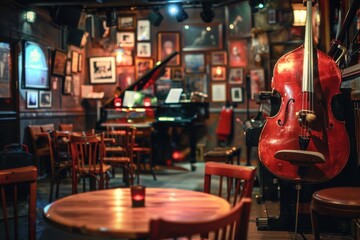 Cozy Interior of a Jazz Club