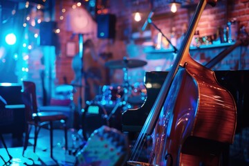 Cozy Interior of a Jazz Club