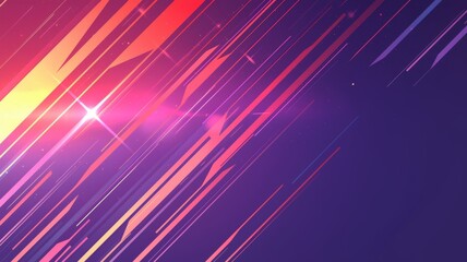 Pop Line Geometric Background with Copy Space