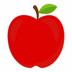 Red apple vector. healthy sweet fruit stock illustration