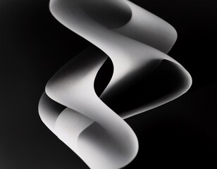 abstract with wavy elements that stand out in a creative design over a black background. generative ai