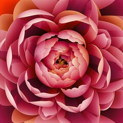 Pink peony flower as abstract floral background for holiday branding design