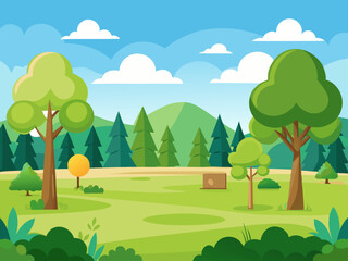 Landscape in countryside stock illustration