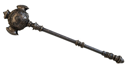 Realistic Style Medieval Style Mace Ancient Mace Melee Weapon Cold Weapon Mace Artwork No Background 