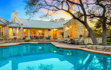 pool at night