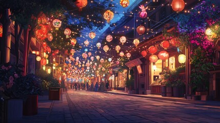 Lantern Festival Street Scene