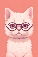 Small cute animals in children's illustrations. 