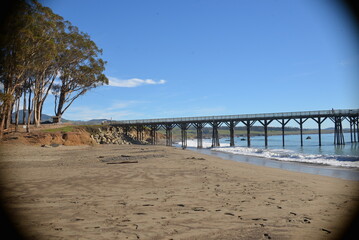 Fototapeta premium Californias Central Coast- San Simeon Bay Peer Landing