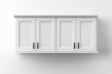 Isolated white cabinet on white background with clipping path