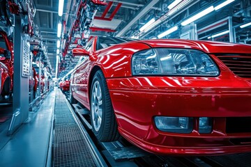 Fototapeta premium labor in large automotive manufacturing