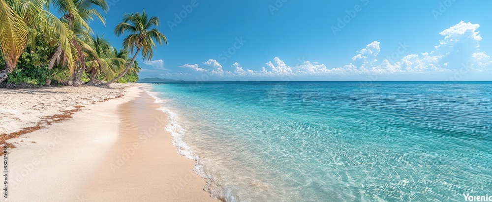 Poster idyllic tropical beach