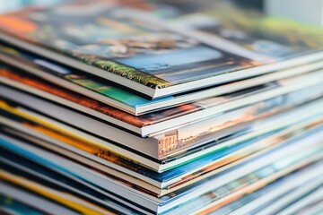 Photo albums piled on a white table creating books from images professional photography and printing services