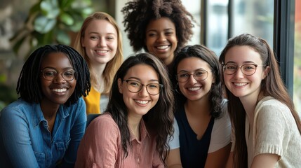 Obraz premium Team celebrating workplace diversity and inclusion