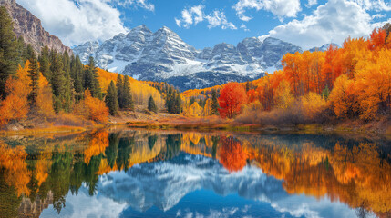 Fototapeta premium Autumn in the Rocky Mountains