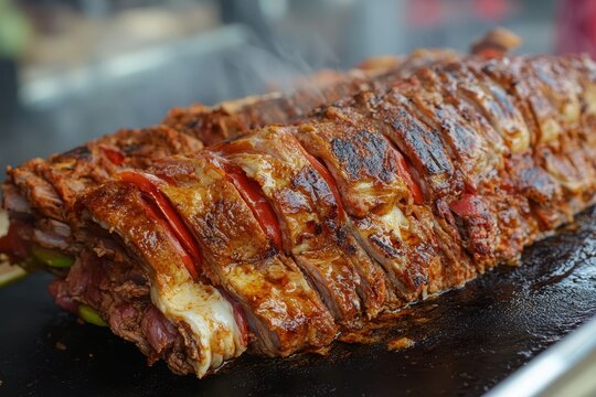 Rotating roast dish from Turkey D&ouml;ner Kebab