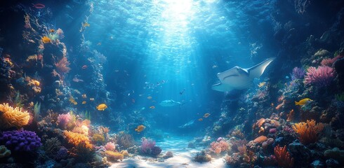 Underwater Coral Reef Scene