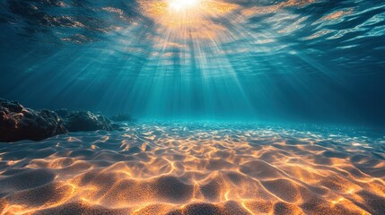 Fototapeta premium Underwater Sunlight Rays