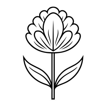 recommend clip art: Vibrant blooming outline icon in vector format for floral designs.