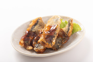 さんまの竜田揚げ（甘だれ）