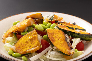 カボチャと枝豆のサラダ