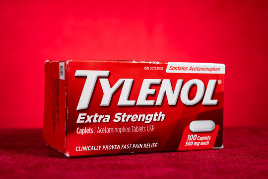 Zhongshan,China-May 13, 2023:box of tylenol caplets.