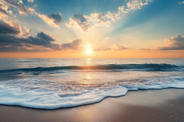Stunning seascape at sunrise