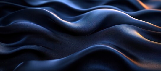 Obraz premium Abstract Blue Fabric Waves