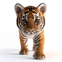 Obraz premium tiger isolated on white background