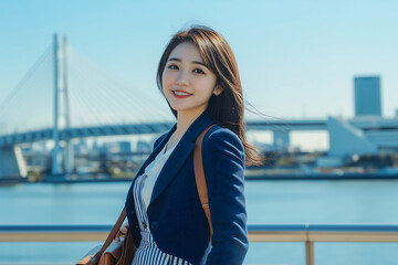 portrait of a woman in the city